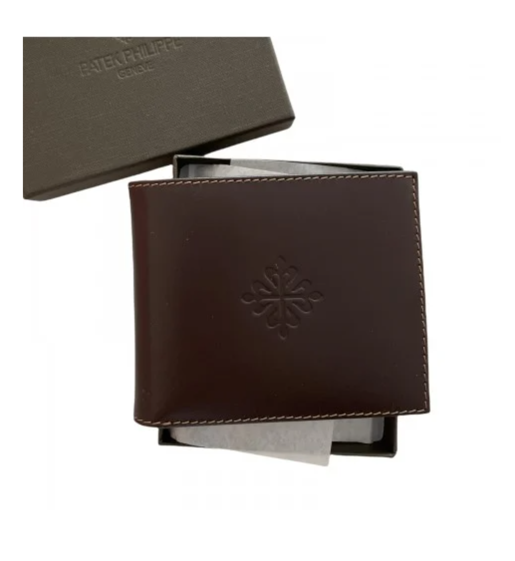 New Patek Philippe brown leather wallet